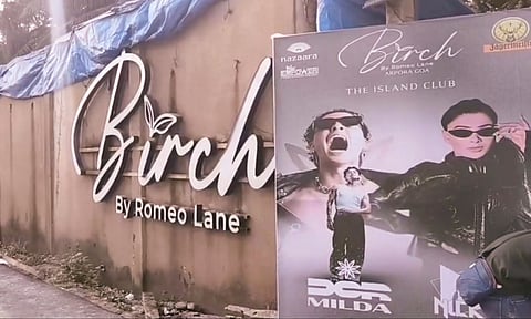 Birch by Romeo Lane nightclub where a fire broke out due to a cylinder blast, in North Goa, Sunday, Dec. 7, 2025. At least 25 persons were killed and six others suffered injuries in the incident, according to officials. (PTI) 
