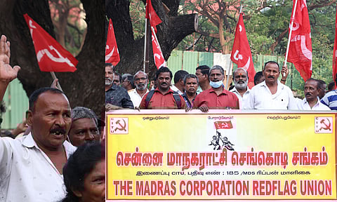 CITU protest at Rippon building (Naren Kumar) 