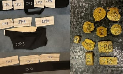 AIU officials seized 9.46 kilograms of pure 24-carat gold