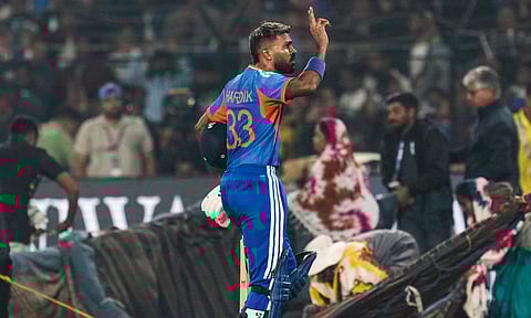India's Hardik Pandya during the first T20I cricket match between India and South Africa at Barabati Stadium (PTI)