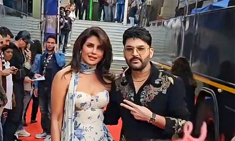 Priyanka Chopra at the set of 'The Great Indian Kapil Show' (IANS)