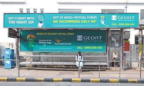 A bus stop from the city 