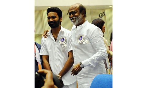 Rajinikanth and Dhanush (IANS) 