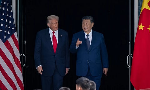  US President Donald Trump with China President Xi Jinping