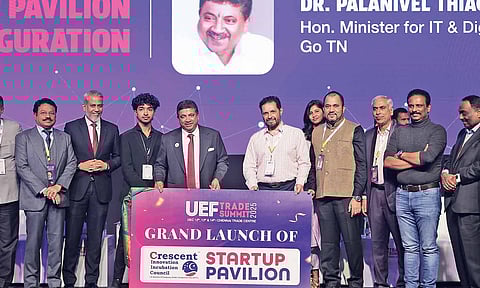 Minister for Information Technology and Digital Services PTR Palanivel Thiaga Rajan at the UEF Trade Summit 2025