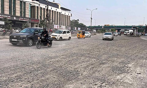 Dusty road increase pollution and visibility issues leading to frequent accidents