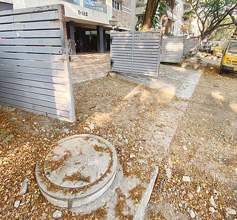 A storm water drain in KK Nagar