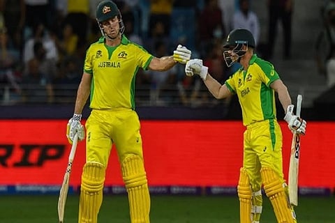 Cricketer Mitchell Marsh and David Warner