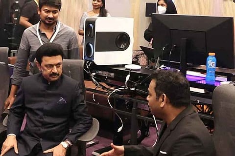 TN CM MK Stalin with AR Rahman