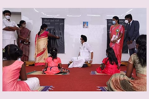 Chief Minister, M K Stalin attends Illam Thedi Kalvi Session with children