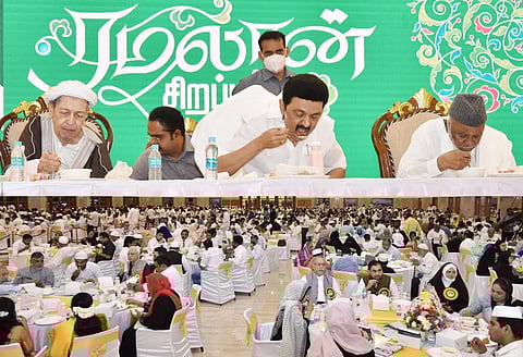 Chief Minister MK Stalin participated in a special Ramzan iftar event in Tiruvanmiyur