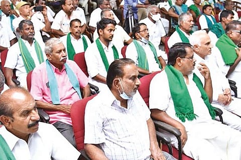 Farmers at a meeting with the Forest Department to discuss ways to prevent elephant deaths in Coimbatore on Monday