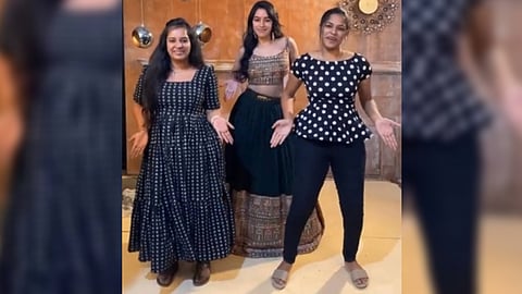 Mrinalini Ravi dancing for 'Arabic Kuthu'