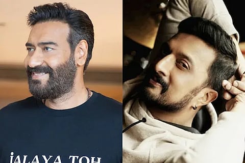 Ajay Devgn and Sudeep