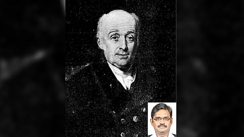 Lieutenant-Colonel William Lambton; (inset) Venkatesh Ramakrishnan.