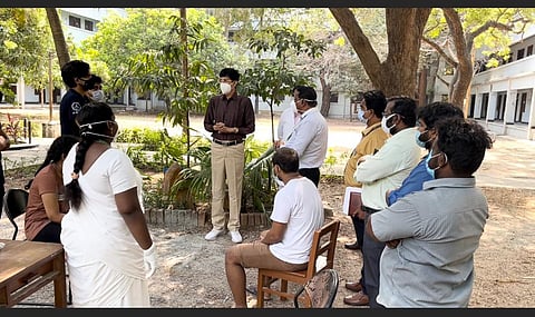 Radhakrishnan visits IIT Madras