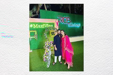 Virat Kohli and Anushka Sharma during Glenn's wedding party