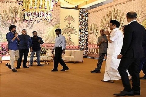 CM MK Stalin meets actor Vijay