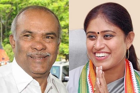 Speaker M Appavu (left) and Congress MLA Vijayadharani