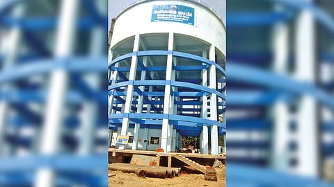 The overhead water tank at Thoraipakkam