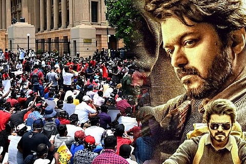 Vijay fan waiting outside the theatre to watch Vijay's Beast