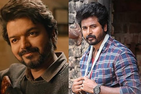 Actor Vijay in Beast (left) and Sivakarthikeyan