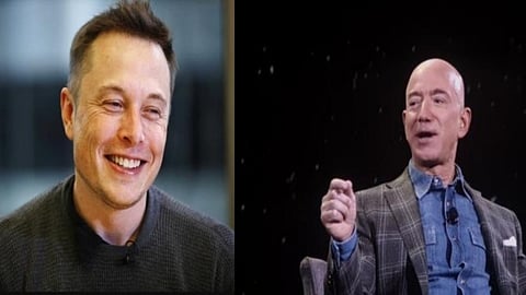 Elon Musk and Jeff Bezos (Image: IANS)