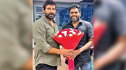 Actor Vikram with Director Pa Ranjith