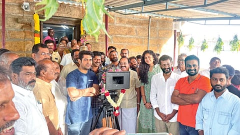 The pooja of Vijay Antony?s Valli Mayil.