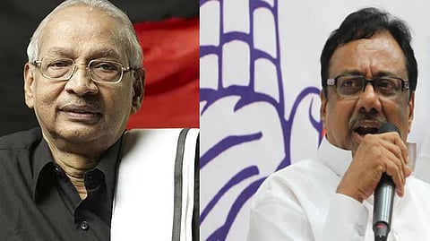Dravidar Kazhagam leader K Veeramani and Congress leader EVKS Elangovan