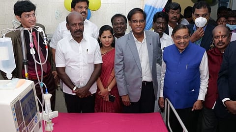 Ma Subramanian at the hospital