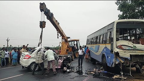 A view of accident spot