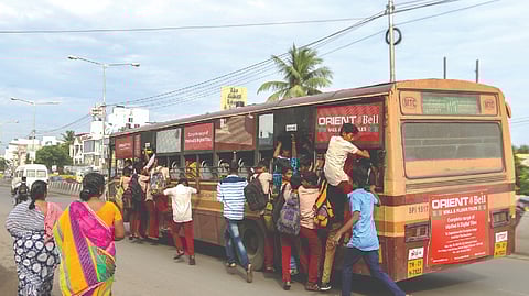 Footboarding and overcrowding of buses common in Chennai