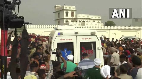 Huge crowd gathers outside the residence of Sidhu Moose Wala