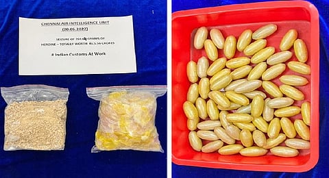 794.64 grams of heroin with a street value of around Rs. 5.56 crore was recovered and seized