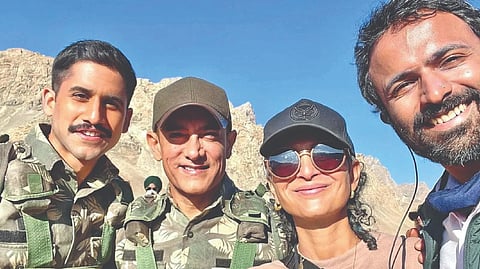 Naga Chaitanya on the sets of Laal Singh Chaddha