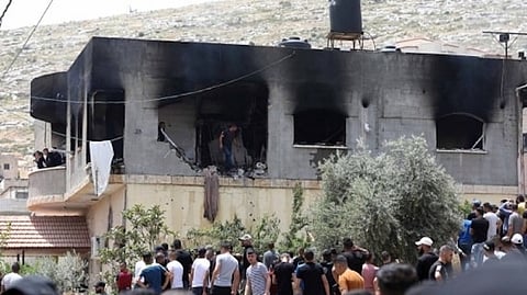 Smoke rises after an exchange of fire between Palestinian militants and Israeli soldiers