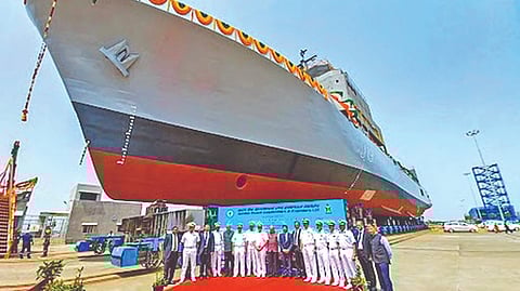 Nirdeshak being launched by Indian Navy