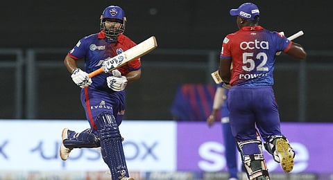 Crucial knocks by Powell, Pant power DC to 159/7 against MI