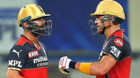 RCB Captain Faf du Plessis and Virat Kholi