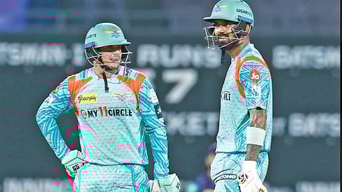 KL Rahul with his opening partner Quinton de Kock