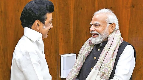 Stalin with Modi