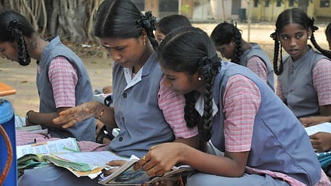 Students at Ashok Nagar school