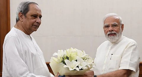 Odisha Chief Minister Naveen Patnaik and Prime Minister Narendra Modi