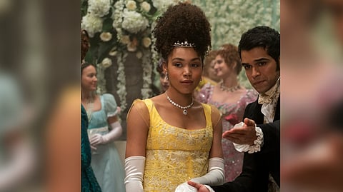 British actress Ruby Barker in 'Bridgerton' series