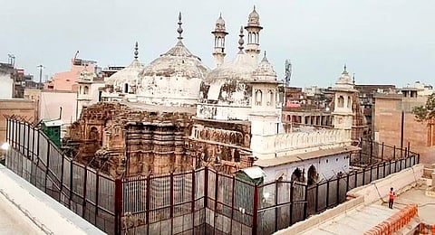 A view of Kashi Vishwanath Temple Dham and Gyanvapi Masjid complex