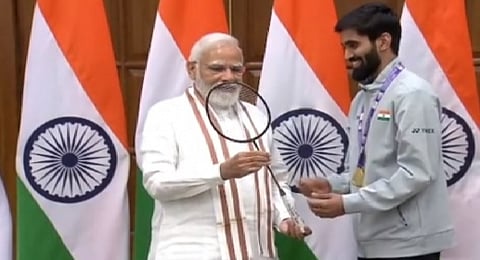 PM Narendra Modi has congratulated the Indian men's badminton team