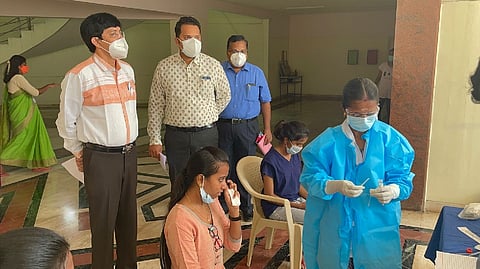 Health secretary J Radhakrishnan inspected the hostel along with Chengalpattu Collector