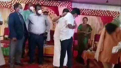 First-year MBBS students of Government Madurai Medical College took 'Maharishi Charak Shapath'