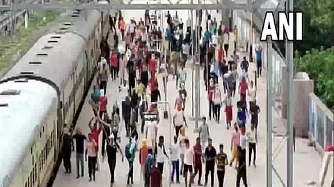 A visual from the Ballia railway station on Friday morning